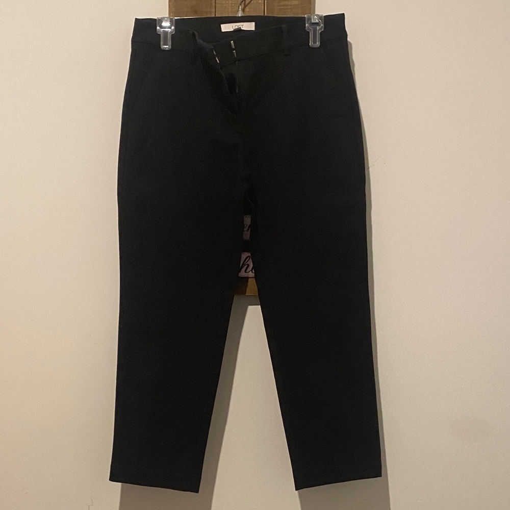 LOFT Elegant Riviera Slim Black Trousers
